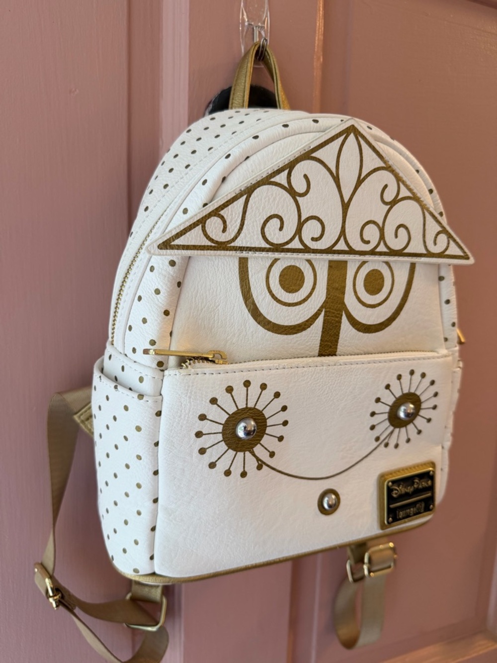 Loungefly White and Gold Mini - It’s a Small World Design - Picture 2 of 7